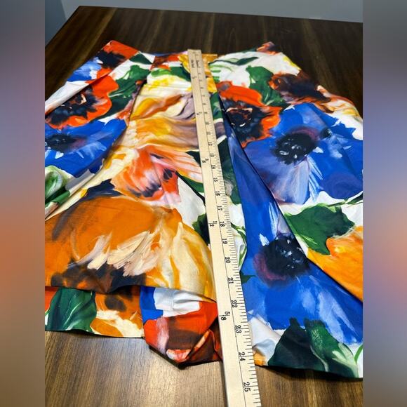 Pauw Amsterdam Skirt Bubble A line Pleated Cotton Floral Multicolor Size 1 Small - Picture 6 of 7